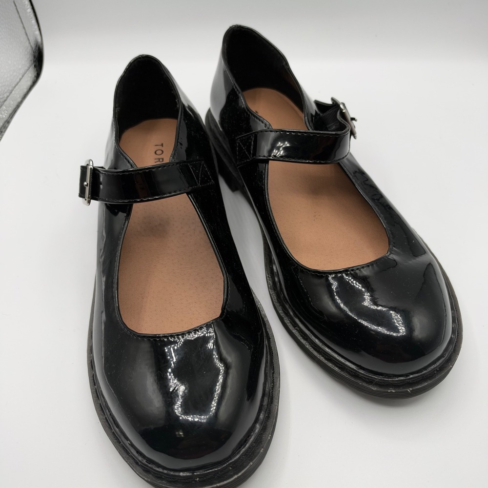 Torrid Black Patent Mary Jane Oxford Flat Lug Sole Shoes 7.5WW 13823480